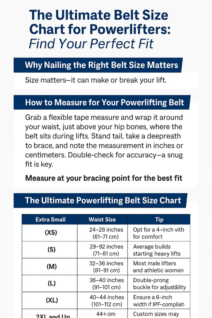 Spinto Strong Lever belt Chart